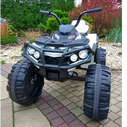 Keturių ratų motociklas Quad BMD0906 baltas - elektrinė transporto priemonė, 2,4G