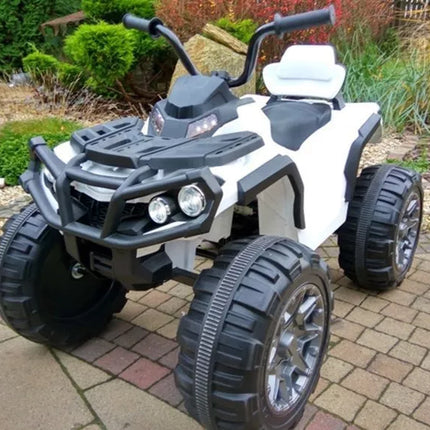 Keturių ratų motociklas Quad BMD0906 baltas - elektrinė transporto priemonė, 2,4G