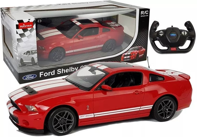 Automobilis R/C Ford Shelby Rastar 1:14 raudonas