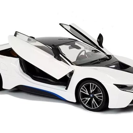 Automobilis R/C BMW i8 Rastar 1:14 Baltas Automatiškai atidaromos durys
