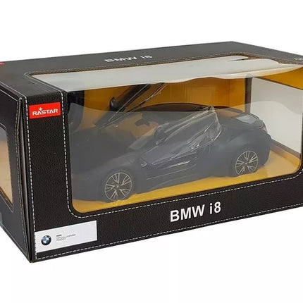 Automobilis R/C BMW i8 Rastar 1:14 Juodas Automatiškai atsidarančios durys