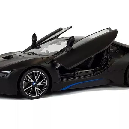 Automobilis R/C BMW i8 Rastar 1:14 Juodas Automatiškai atsidarančios durys