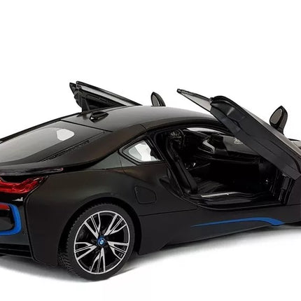 Automobilis R/C BMW i8 Rastar 1:14 Juodas Automatiškai atsidarančios durys