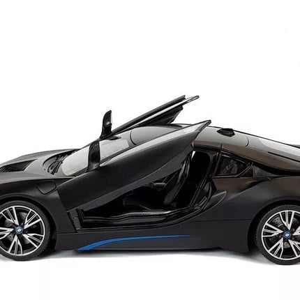 Automobilis R/C BMW i8 Rastar 1:14 Juodas Automatiškai atsidarančios durys