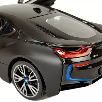 Automobilis R/C BMW i8 Rastar 1:14 Juodas Automatiškai atsidarančios durys