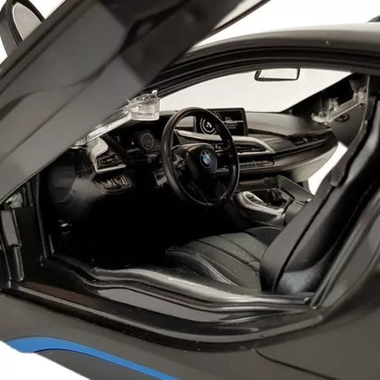 Automobilis R/C BMW i8 Rastar 1:14 Juodas Automatiškai atsidarančios durys