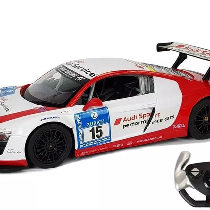 Automobilis R/C Audi R8 LMS Rastar 1:14 baltas-raudonas