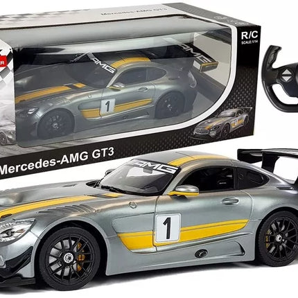 R/C automobilis Mercedes AMG GT3 Rastar 1:14 pilkas