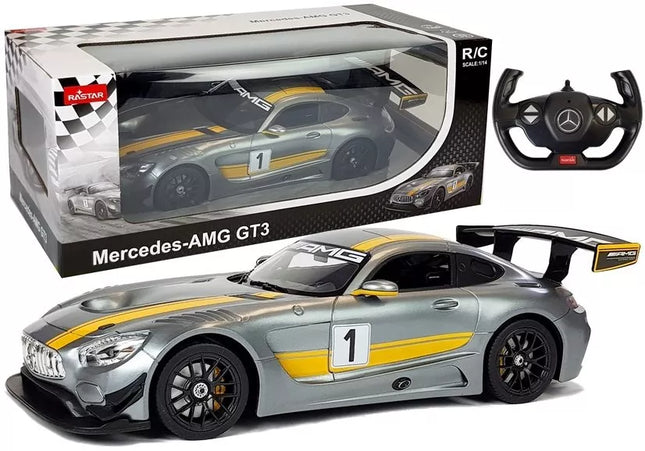 R/C automobilis Mercedes AMG GT3 Rastar 1:14 pilkas