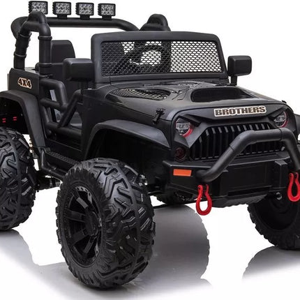 Vaikiškas elektromobilis Jeep JC666, juodos spalvos