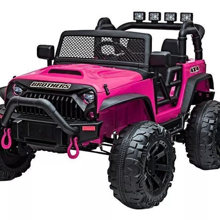 Rožinės spalvos elektromobilis Jeep JC666