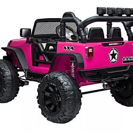 Rožinės spalvos elektromobilis Jeep JC666