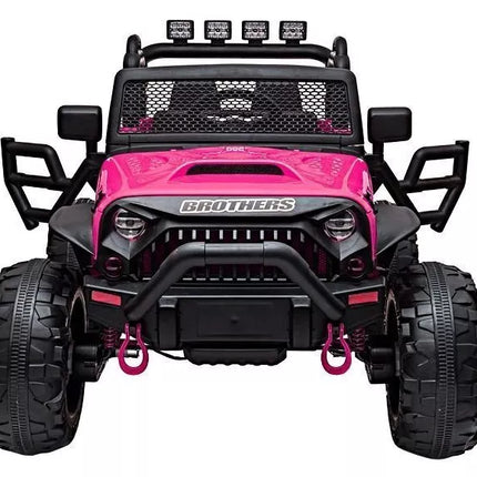 Rožinės spalvos elektromobilis Jeep JC666