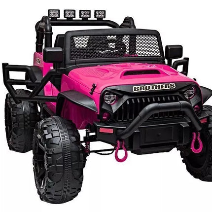 Rožinės spalvos elektromobilis Jeep JC666