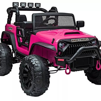 Rožinės spalvos elektromobilis Jeep JC666