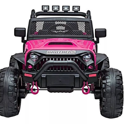 Rožinės spalvos elektromobilis Jeep JC666