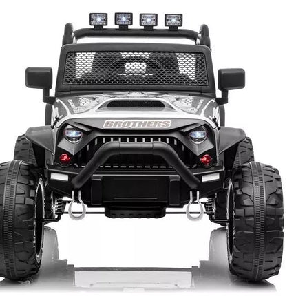 Elektromobilis Jeep JC666, sidabro spalvos