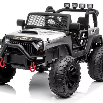 Elektromobilis Jeep JC666, sidabro spalvos