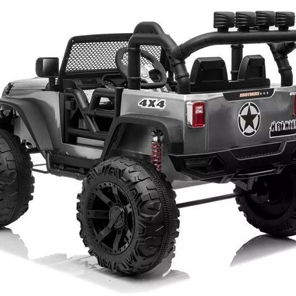 Elektromobilis Jeep JC666, sidabro spalvos