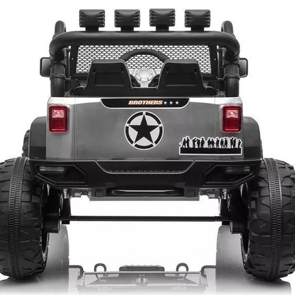 Elektromobilis Jeep JC666, sidabro spalvos