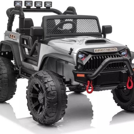 Elektromobilis Jeep JC666, sidabro spalvos