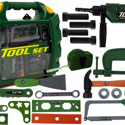""Pasidaryk pats" įrankių rinkinys lagamine Žalias"