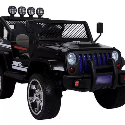 Važiuojamas automobilis S2388 Jeep Black 4x45W