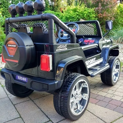 Važiuojamas automobilis S2388 Jeep Black 4x45W