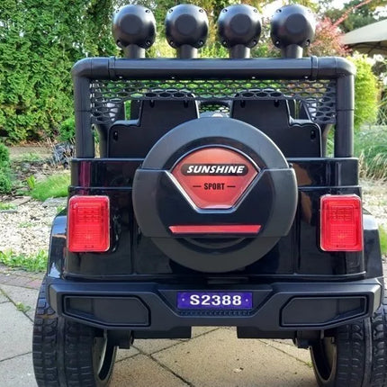 Važiuojamas automobilis S2388 Jeep Black 4x45W