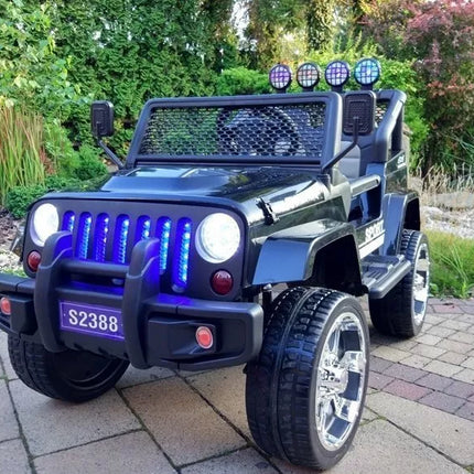Važiuojamas automobilis S2388 Jeep Black 4x45W