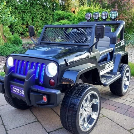 Važiuojamas automobilis S2388 Jeep Black 4x45W