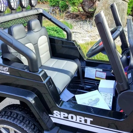 Važiuojamas automobilis S2388 Jeep Black 4x45W