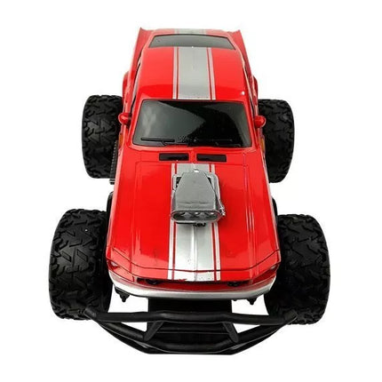 Nuotoliniu būdu valdomas automobilis bekelės R/C raudonas dideliais ratais
