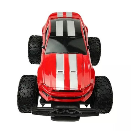 Nuotoliniu būdu valdomas automobilis bekelės R/C raudonas dideliais ratais