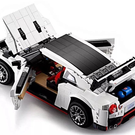 Statybinių kaladėlių sportinis automobilis, baltas, 1322 vnt.