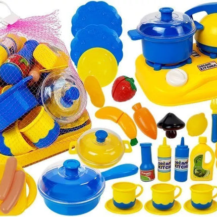 Plastikinių indų rinkinys mažajam virėjui