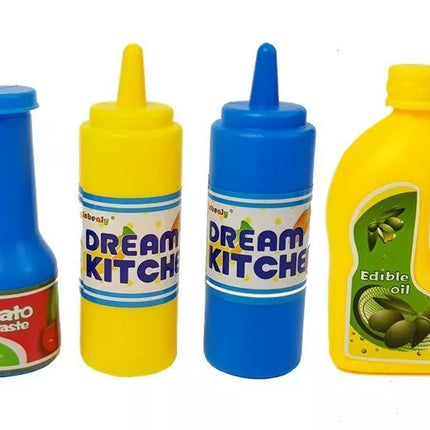 Plastikinių indų rinkinys mažajam virėjui