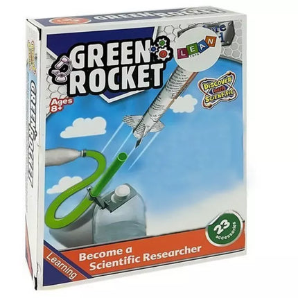 Edukacinis „pasidaryk pats“ raketos modelis su suspaustu oru