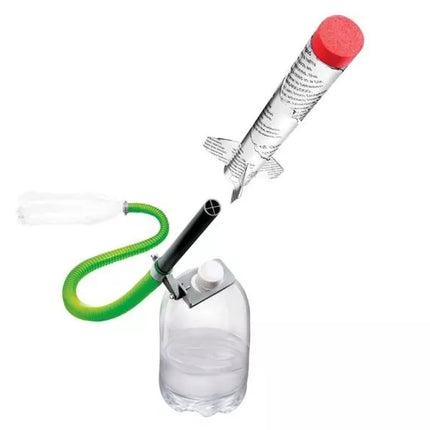 Edukacinis „pasidaryk pats“ raketos modelis su suspaustu oru