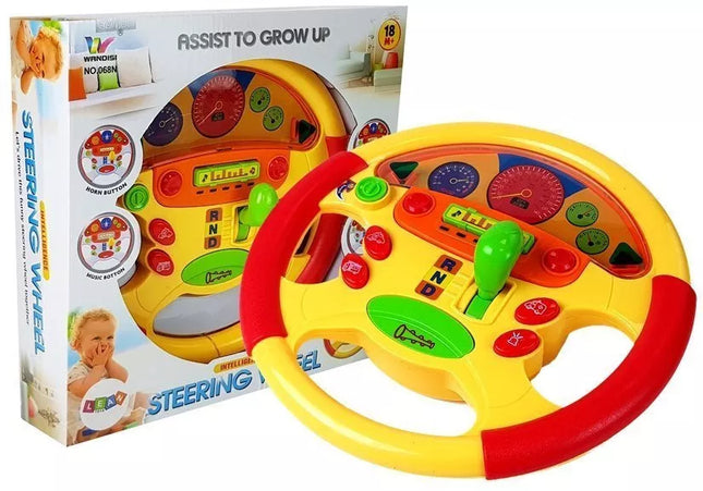 Mokomasis vairas kūdikiui. Garso ir šviesos efektai