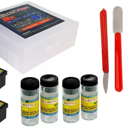 Didelis mokslininko lagaminas vaikiškas edukacinis mikroskopas 100x 400x 1200x