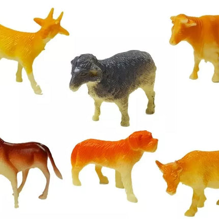 Žemės ūkio transporto priemonių rinkinys Traktoriai Priekabos su gyvūnų figūrėlėmis