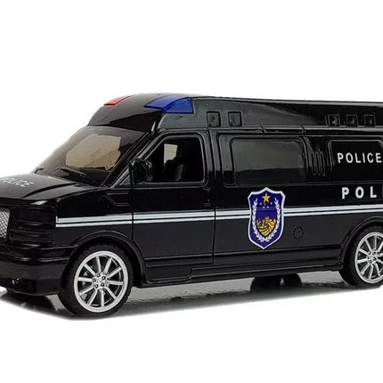 Automobilis „Auto Police“ su užvedimo mechanizmu, šviesomis ir garsais