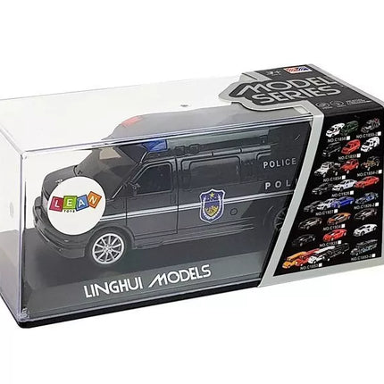 Automobilis „Auto Police“ su užvedimo mechanizmu, šviesomis ir garsais