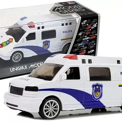 Automobiliniai greitosios pagalbos neštuvai su šviesomis ir garsu