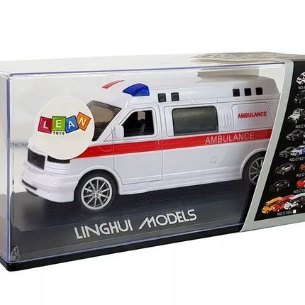 Sirena su greitosios pagalbos automobiliu su garsiniu signalu ir šviesa