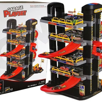 Trasa automobiliams Parkavimo garažas 5 lygių su baterijomis, šviesomis, liftu