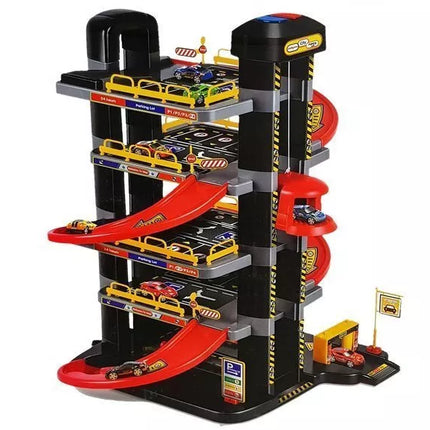 Trasa automobiliams Parkavimo garažas 5 lygių su baterijomis, šviesomis, liftu