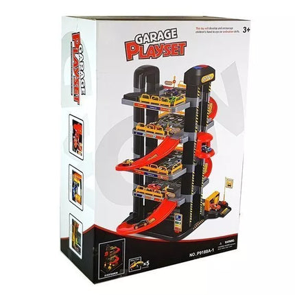 Trasa automobiliams Parkavimo garažas 5 lygių su baterijomis, šviesomis, liftu