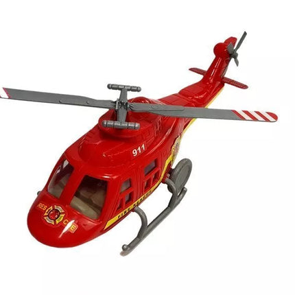 Gaisrinės tarnybos transporto priemonių rinkinys Sraigtasparnis Motociklas Šviesos Garsai